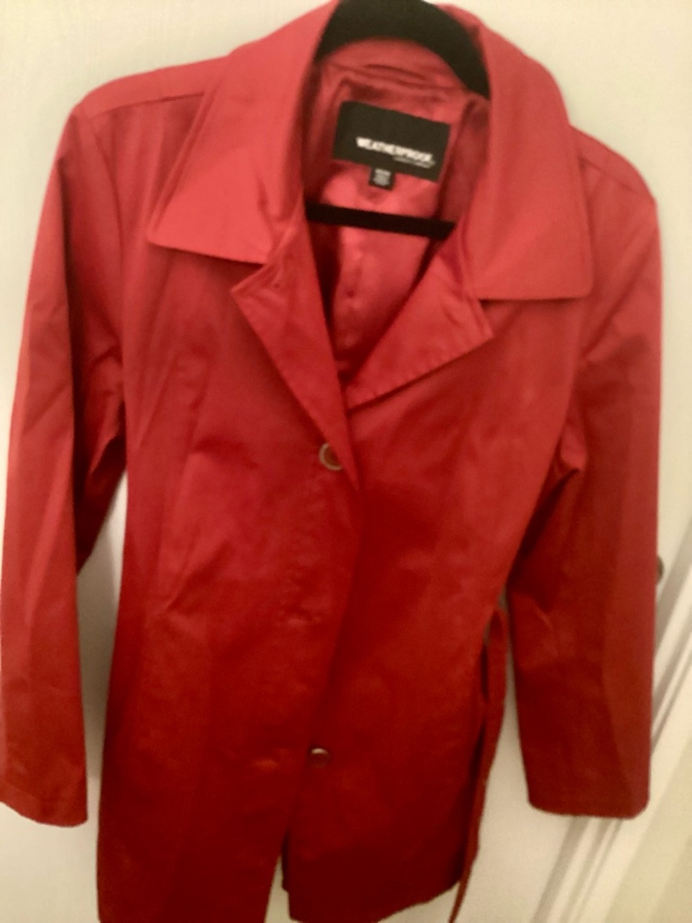 Weatherproof Red Women's Trench Coat
